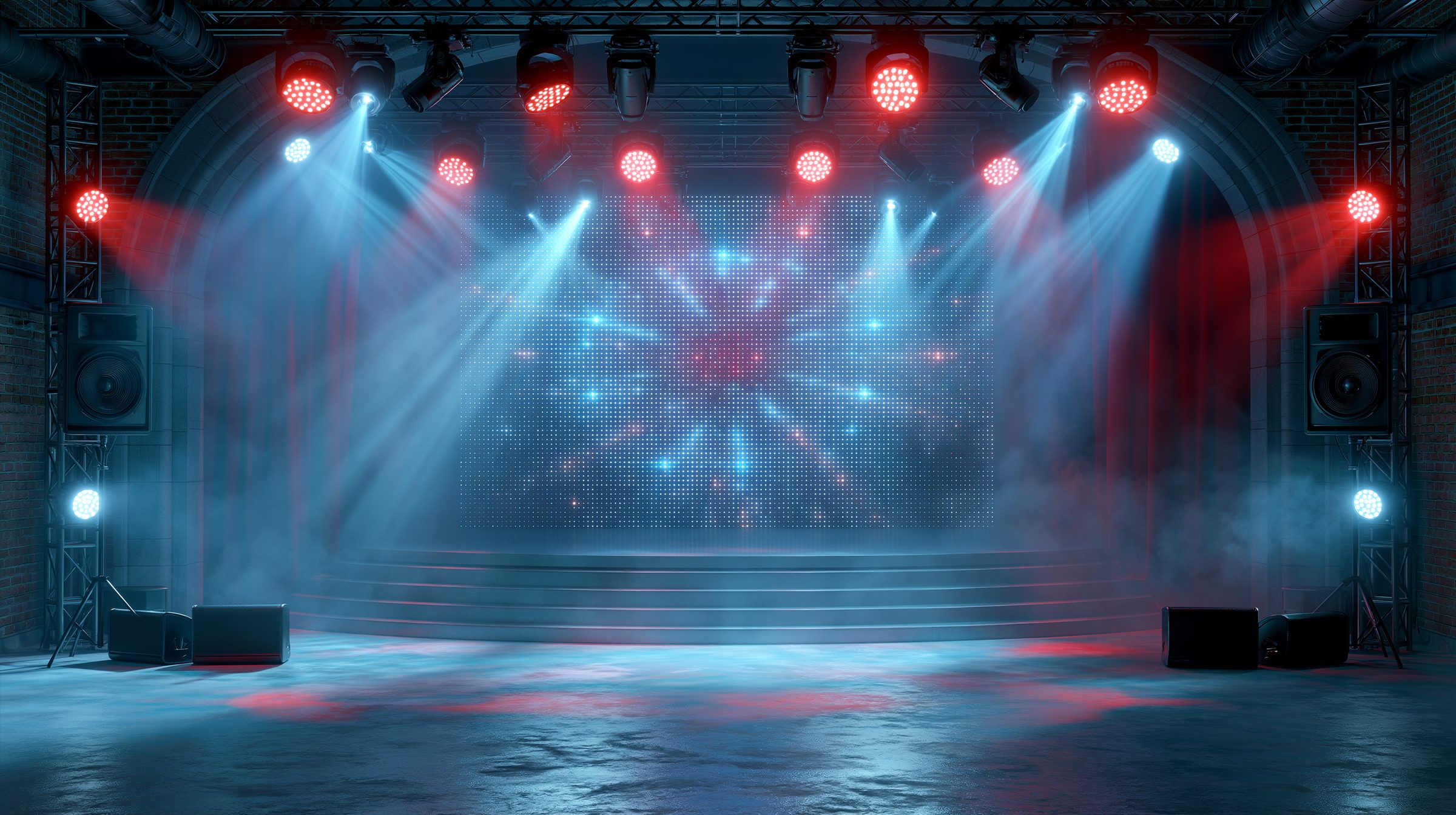 LED Wall als Bühnenhintergrund bei einer Tanzshow